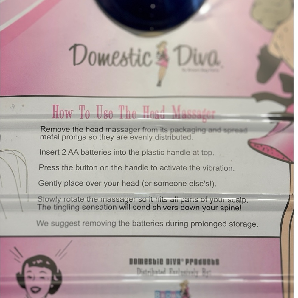 Blue Head Scalp Massager Domestic Diva - Picture 4 of 4